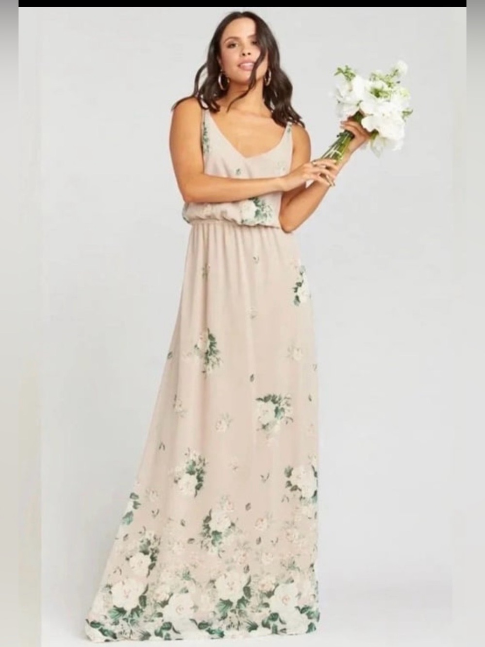 Show Me Your MuMu Blouson Waist Formal Maxi Dress Size Medium